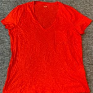 Bright red madewell tee for summer